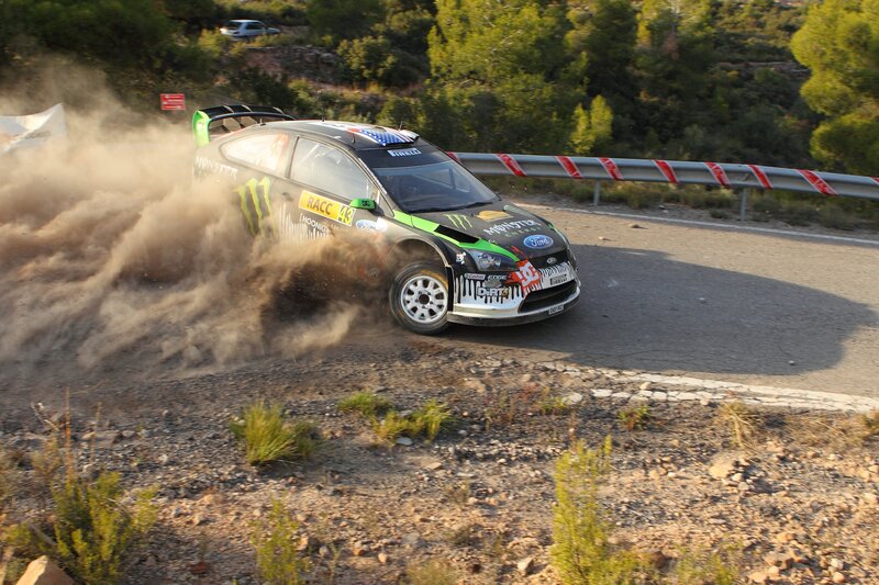 Rally Car Drifting — Black, Dynamic