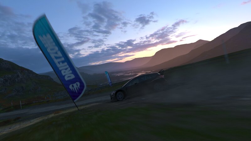 Rally Car Drifting — Blue