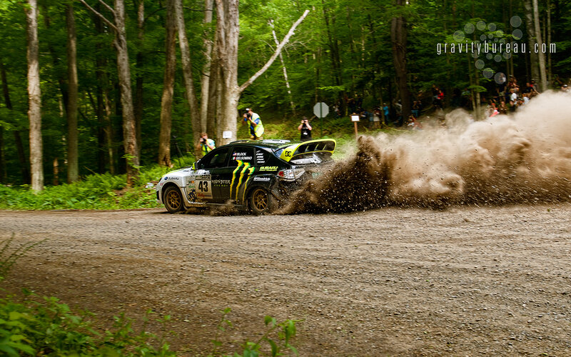 Rally Car Drifting — Green
