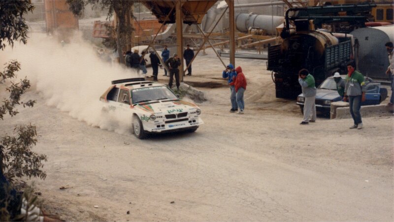 Rally Car Drifting — White