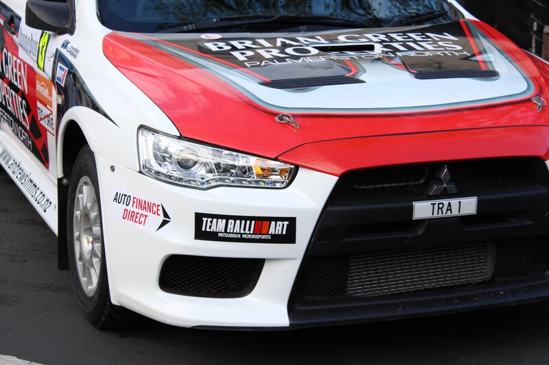 rally car front view