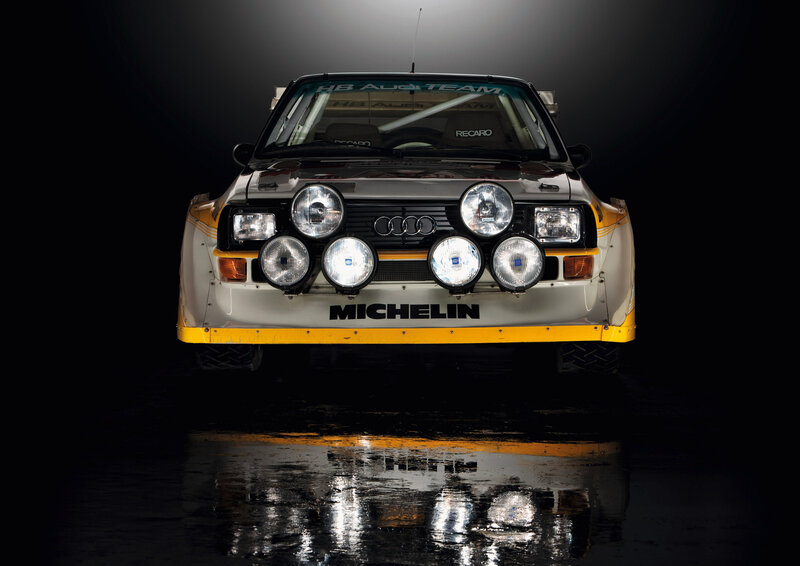 Rally Car Front View — White