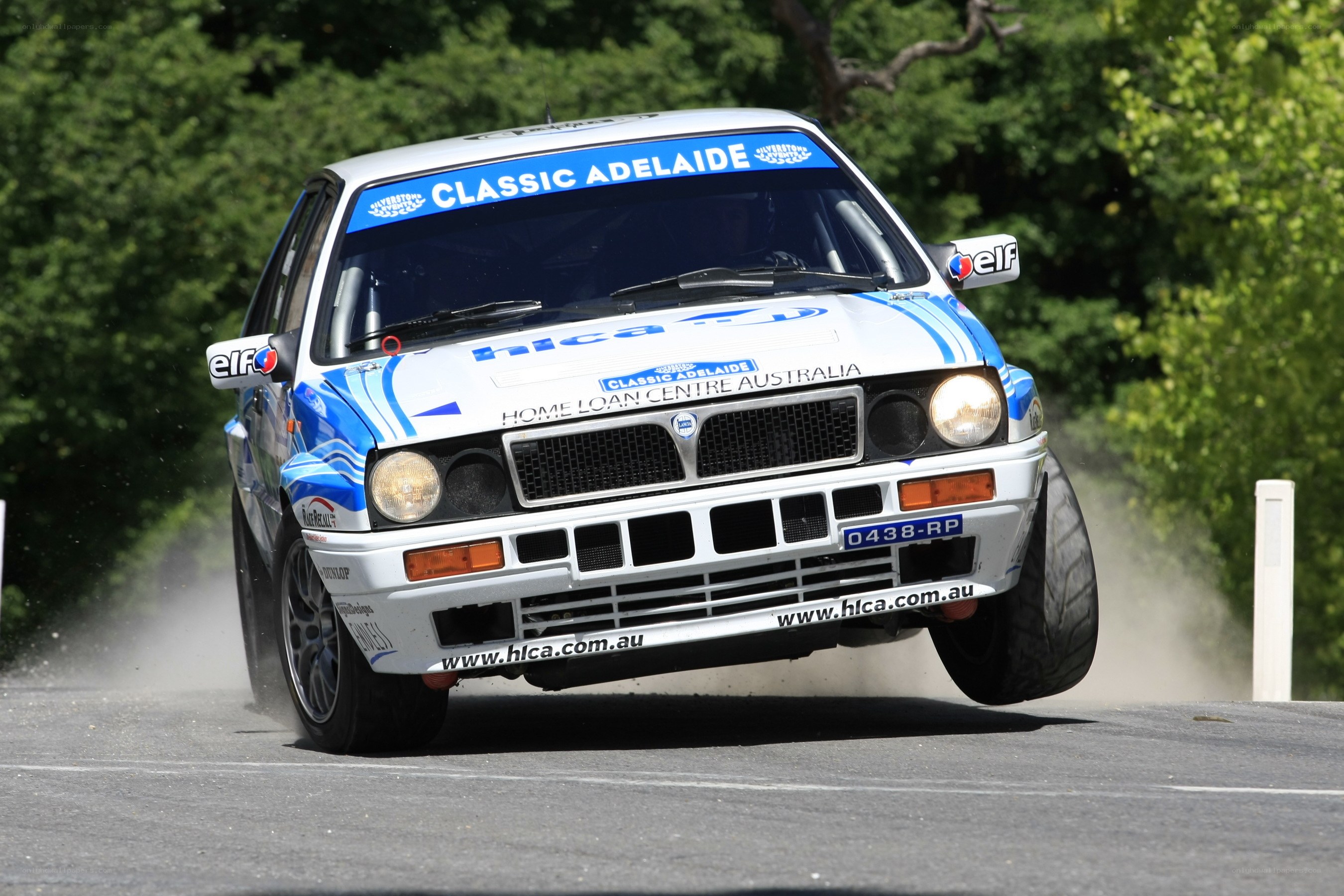 Rally car in action