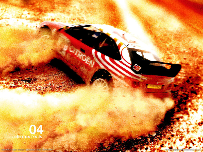 Rally car in action