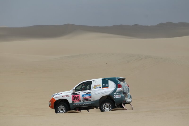Rally Car in Desert — Beige