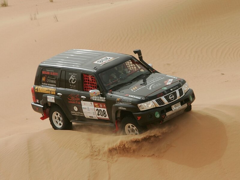 Rally Car in Desert — Black, Action
