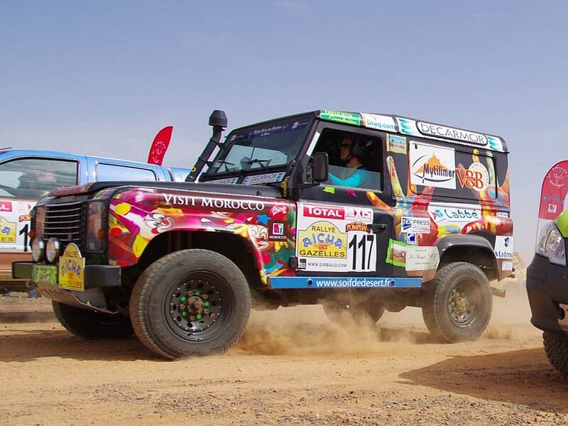 Rally Car in Desert — Brown, Active
