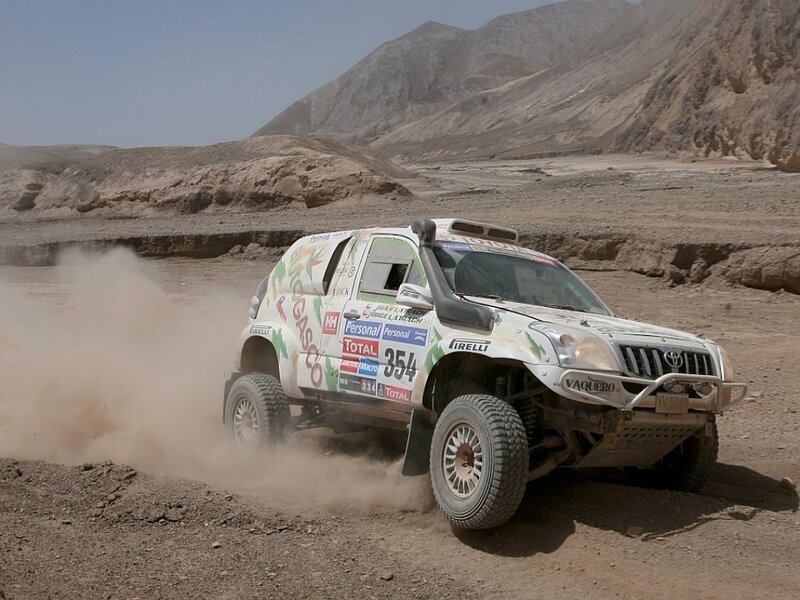 Rally Car in Desert — Brown, Dusty