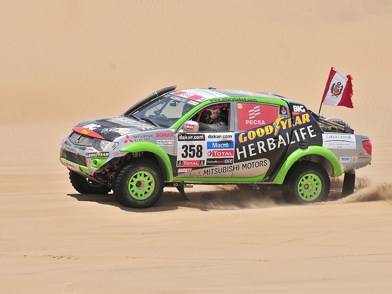 Rally Car in Desert — Brown, Dynamic, Afternoon