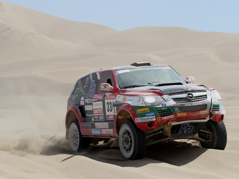 Rally Car in Desert — Red, Dynamic, Afternoon