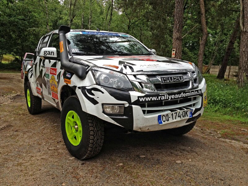 Rally Car in Forest — White