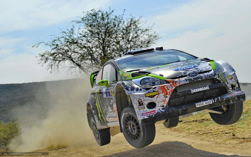 Rally Car in Mid-air — Silver