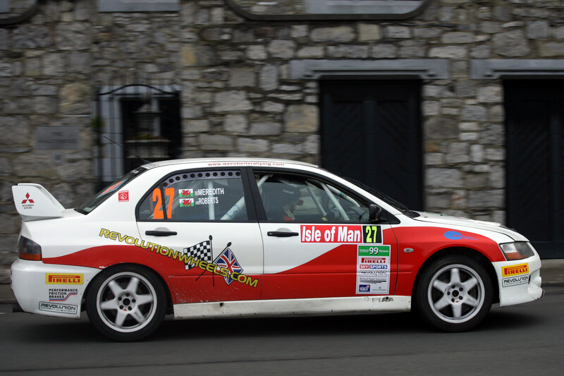 rally car in motion