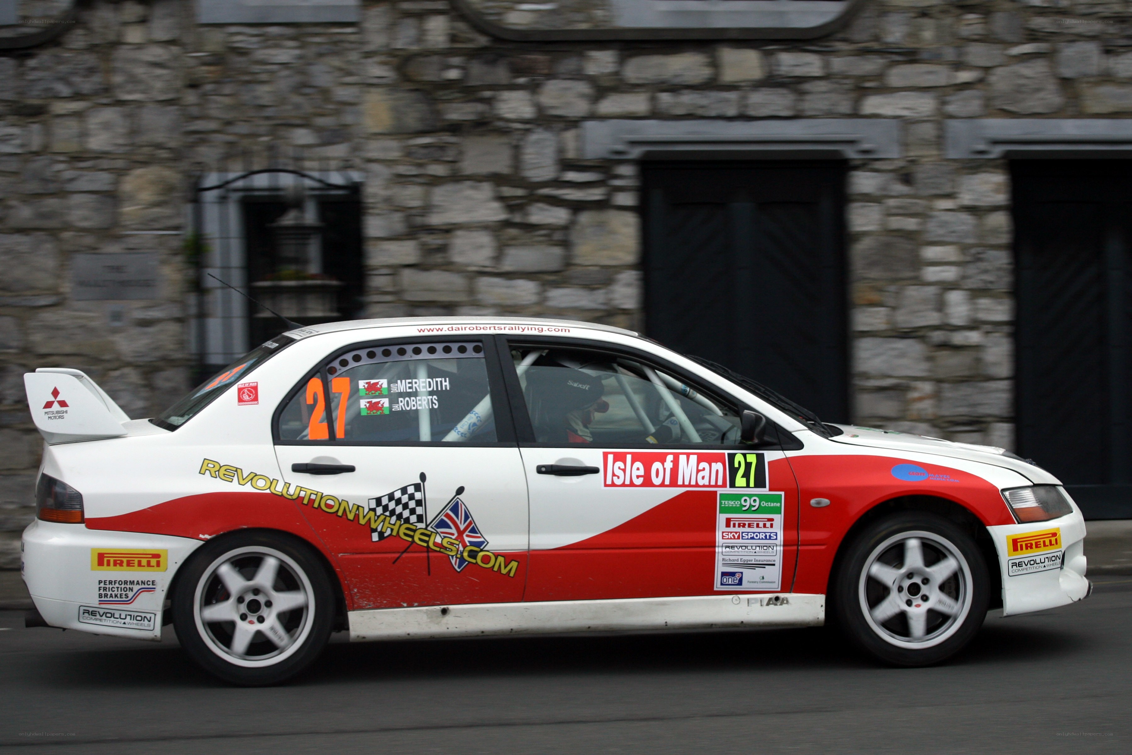 rally car in motion