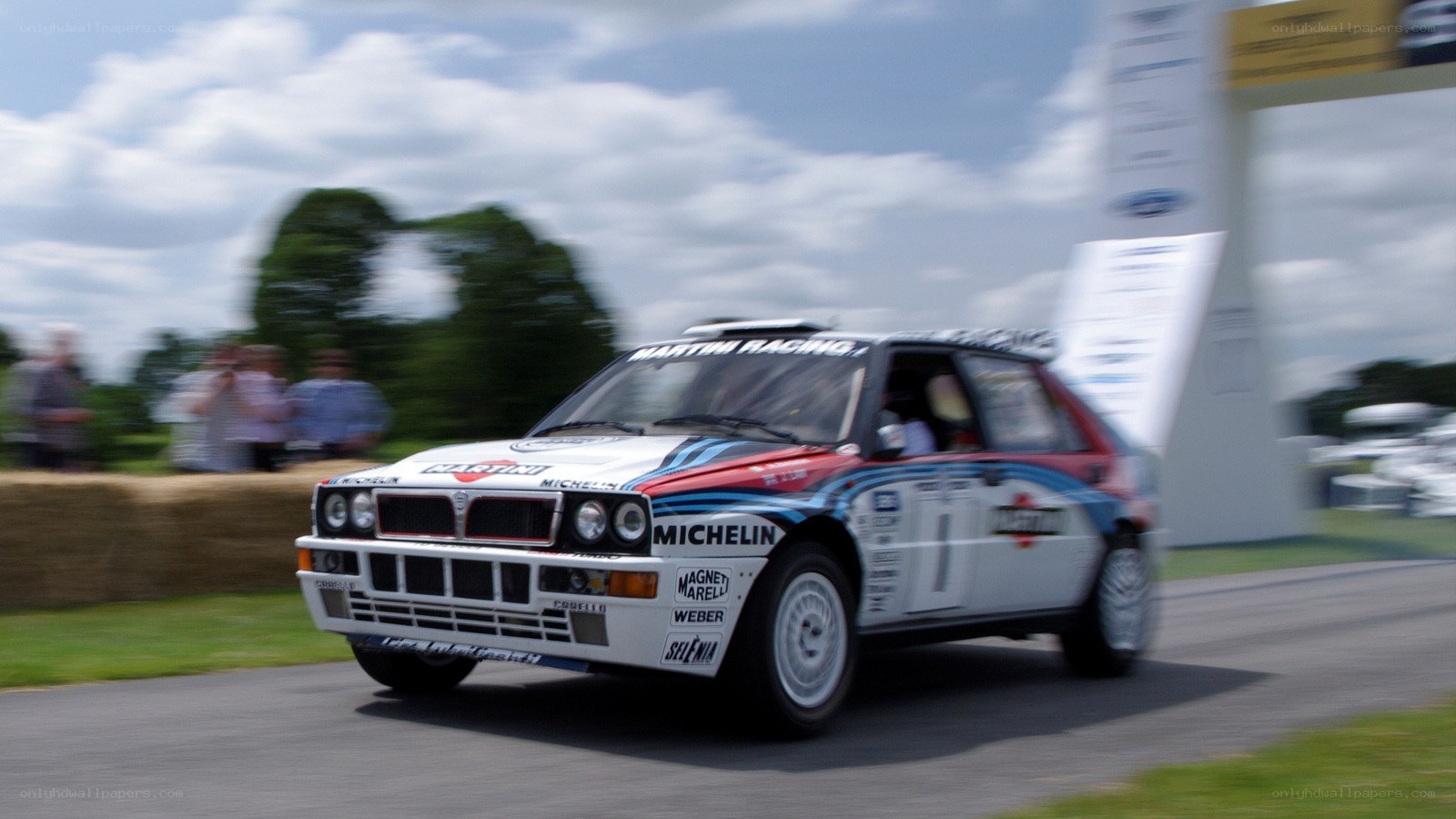 rally car in motion