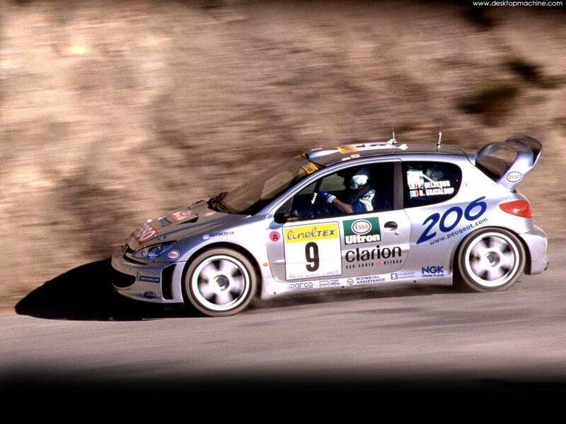 rally car in motion
