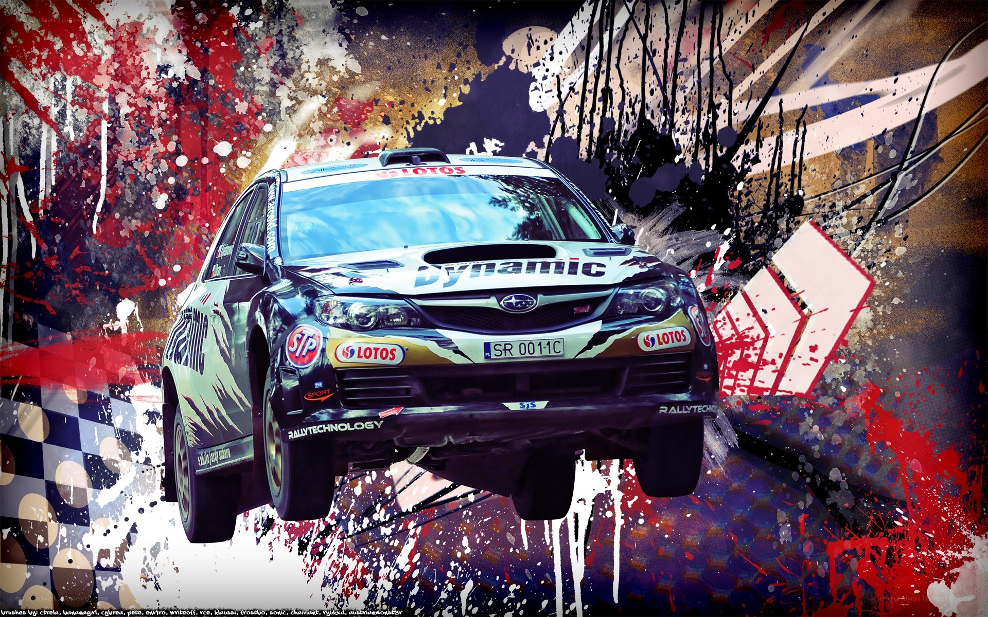 rally car in motion