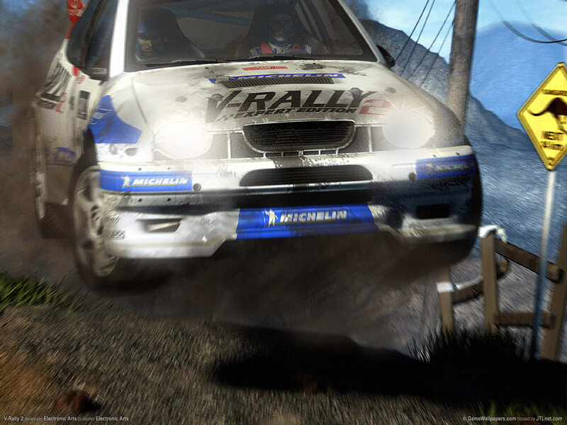 Rally Car in Motion — White
