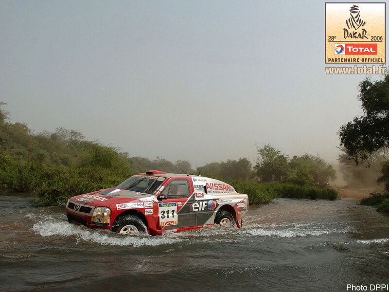 Rally Car in River
