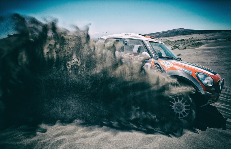 Rally Car in Sand