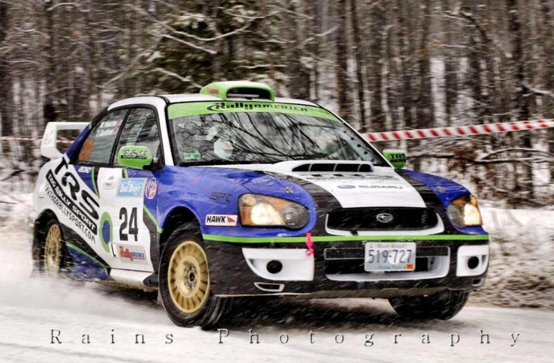 Rally Car in Snow — Blue, Dynamic