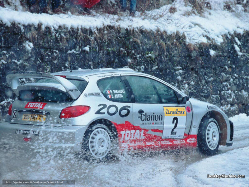 Rally Car in Snow — Silver