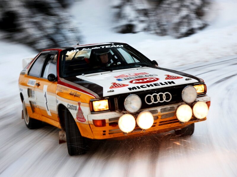 Rally Car in Snow — White, Dynamic, Winter, Photograph, Driver