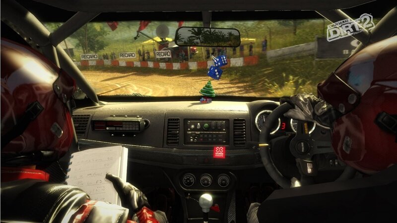 rally car interior view