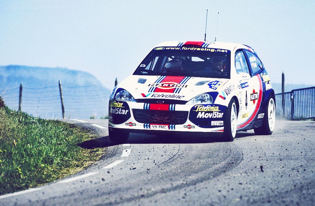rally car on a winding road