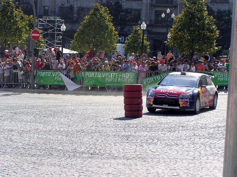Rally Car on Cobblestones
