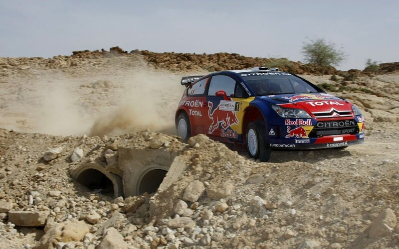 Rally Car on Dirt — Blue, Dynamic, Afternoon, Photograph, Dust, Tunnel