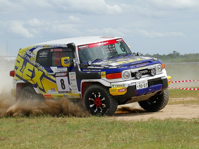 Rally Car on Dirt — Blue, Dynamic, Afternoon