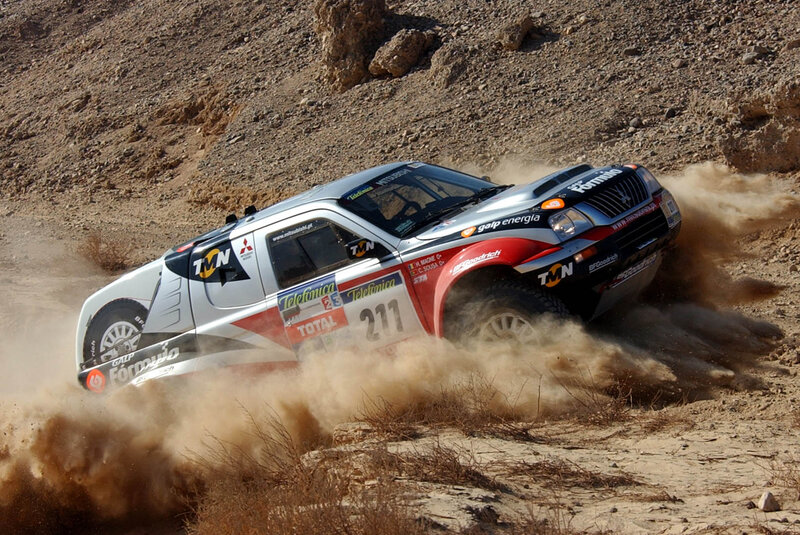 Rally Car on Dirt — Brown, Dynamic, Afternoon, Photograph, Dust, Desert