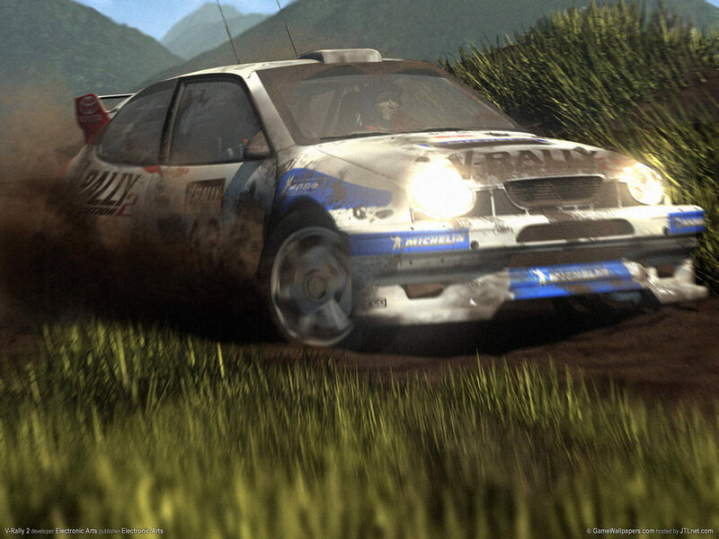 Rally Car on Dirt — Green, Dynamic, Afternoon, 3d Render
