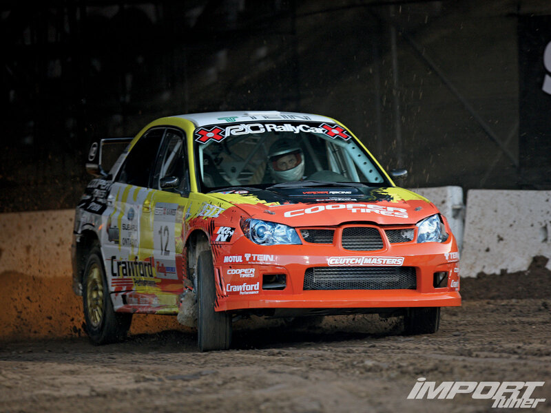 Rally Car on Dirt — Orange, Dramatic