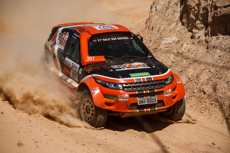 Rally Car on Dirt — Orange, Dynamic, Afternoon