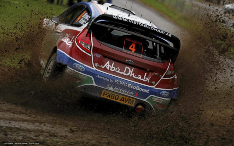 Rally Car on Dirt — Red, Dynamic, Photograph
