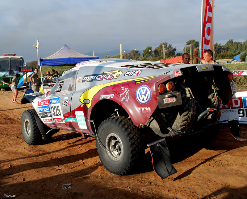 Rally Car on Dirt — Red, Outdoor