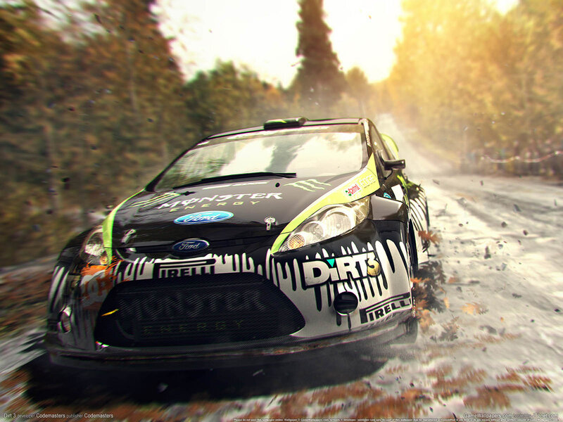Rally Car on Dirt Road — Black
