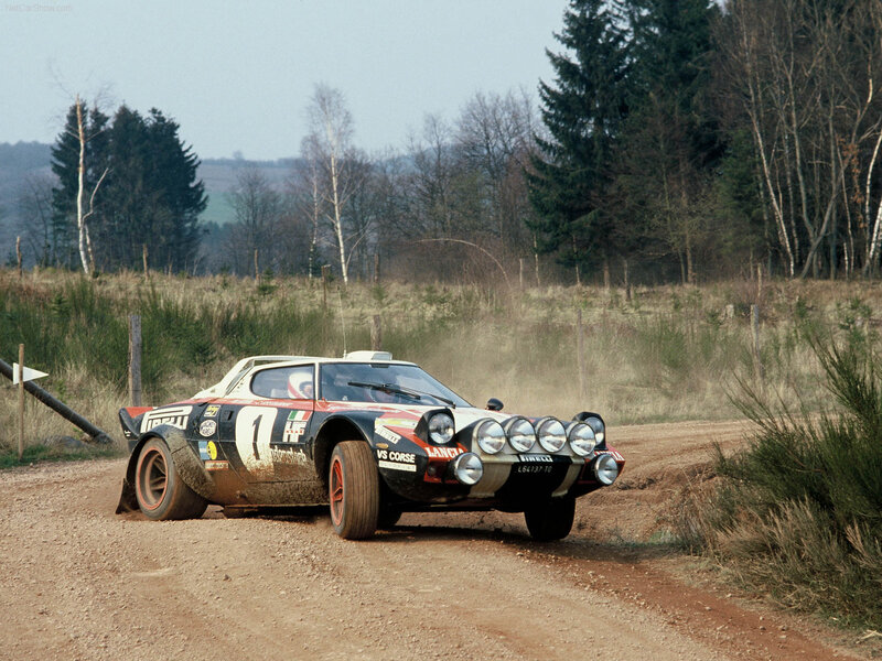 Rally Car on Dirt Road — Brown, Action, Autumn