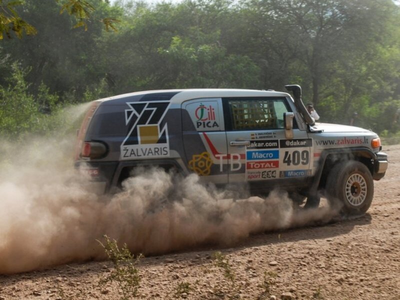 Rally Car on Dirt Road — Brown, Dynamic, Afternoon, Photograph, Dust