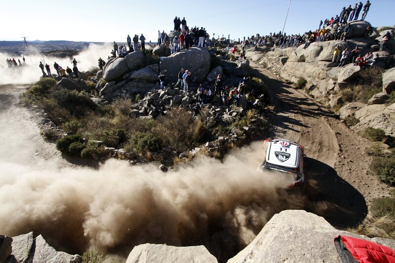 Rally Car on Dirt Road — Brown, Dynamic