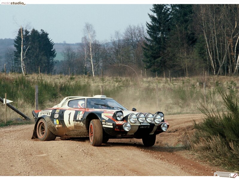 Rally Car on Dirt Road — Brown