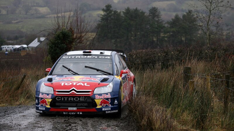 Rally Car on Dirt Road — Red, Dynamic, Photograph