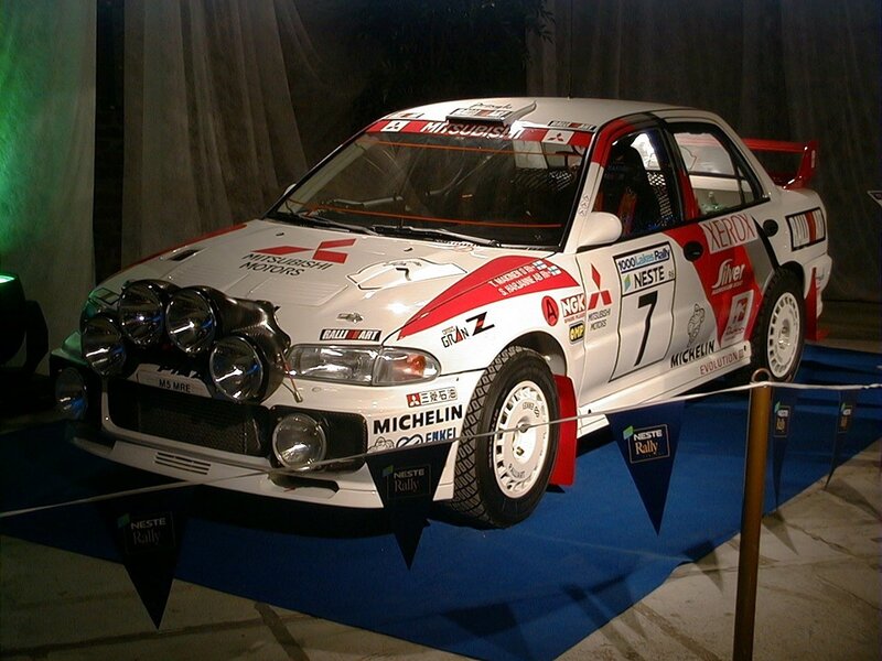 Rally car on display