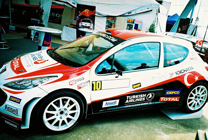 Rally Car on Display — White
