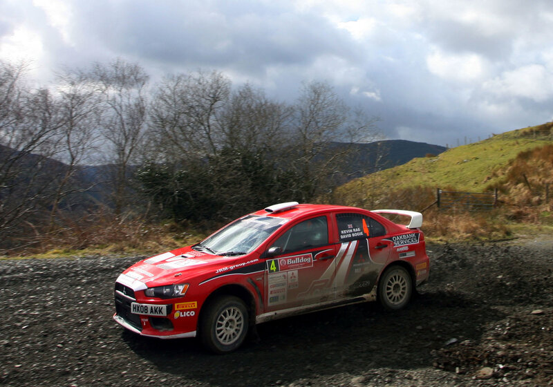 rally car on gravel road