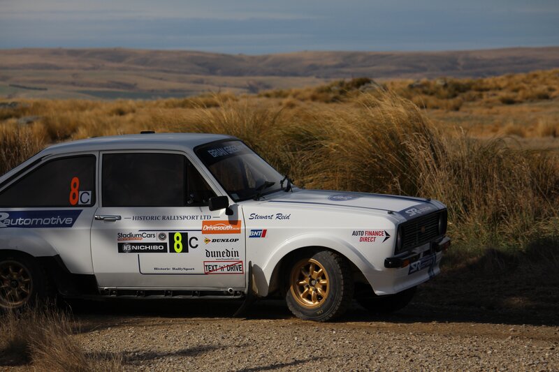 Rally car on gravel road