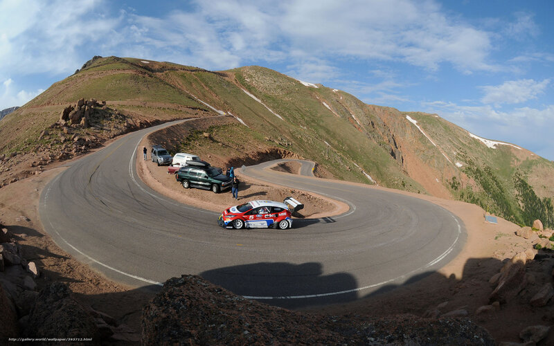 Rally Car on Mountain Road — Gray, Dramatic