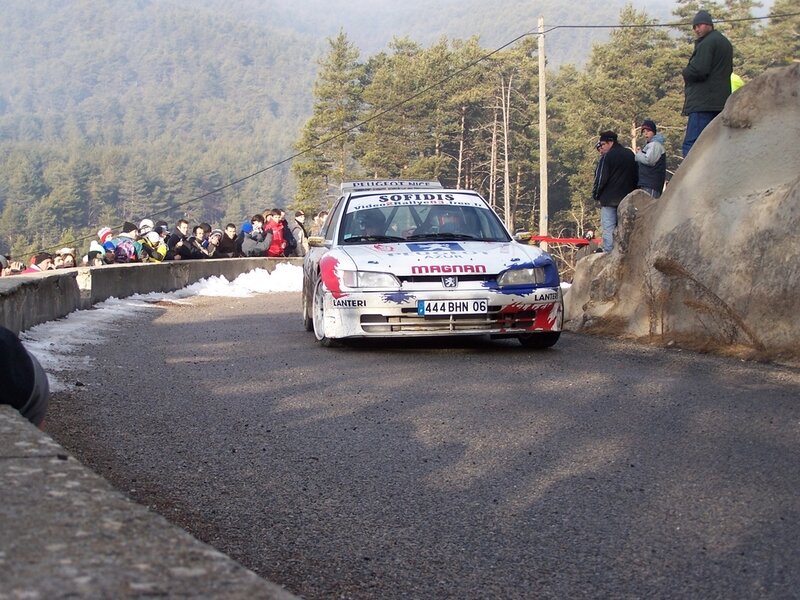 Rally Car on Mountain Road — Gray
